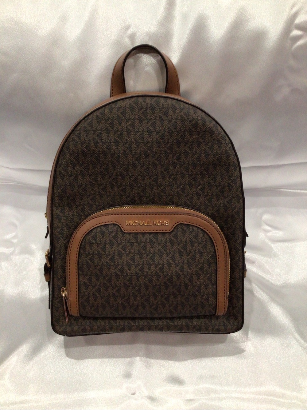 Michael Kors Brown MK Signature Small Backpack